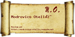 Modrovics Otelló névjegykártya